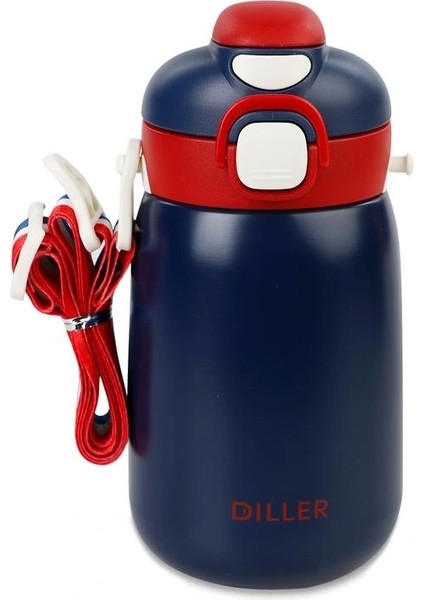Vagonlife Dıller Paslanmaz Çelik Pipetli/pipetsiz Kullanım Matara/termos 9073 420ML Blue