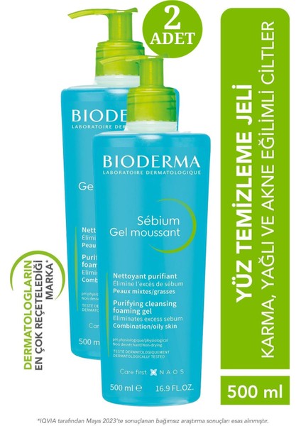 Sebium Foaming Gel 500 ml 2 Adet