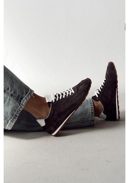 Sortie Antrasit Hakiki Deri Sneaker