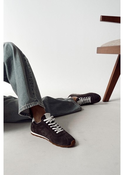 Sortie Antrasit Hakiki Deri Sneaker modelleri