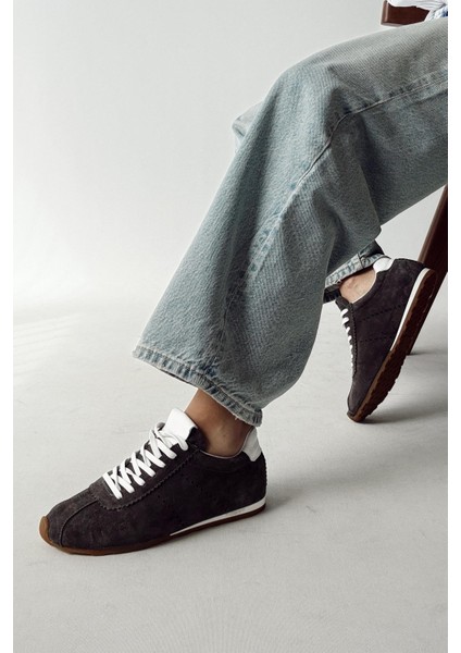 Sortie Antrasit Hakiki Deri Sneaker fırsatları