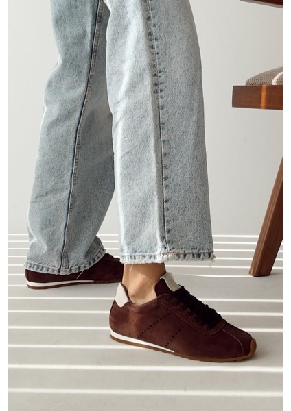 Sortie Kahverengi Hakiki Deri Sneaker modelleri