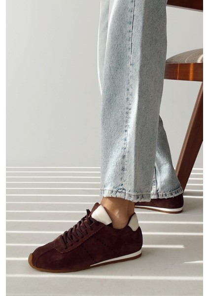 Sortie Kahverengi Hakiki Deri Sneaker fırsatları