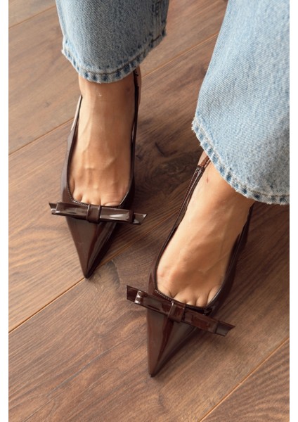Enjoy Kahverengi Rugan Topuklu Ayakkabı indirimleri