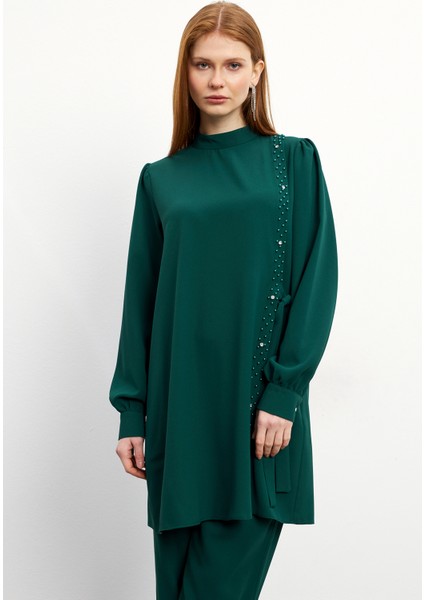 Eliza Tunik Pantolon Takım - Zümrüt modelleri