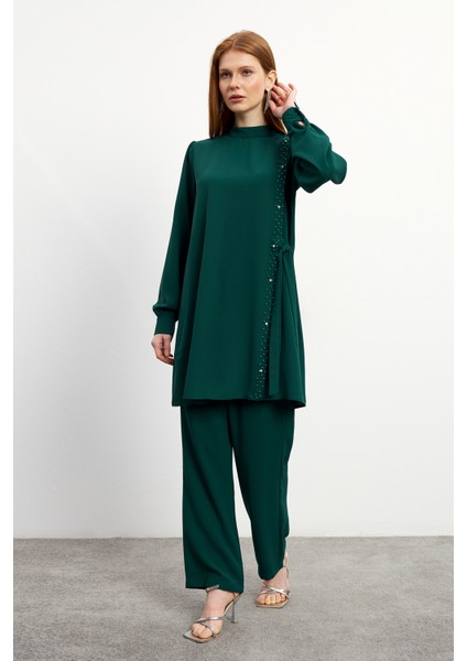 Eliza Tunik Pantolon Takım - Zümrüt fırsatları