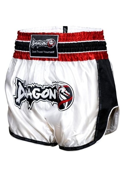 Muay Thai Şortu Retro Neo Beyaz MT3075