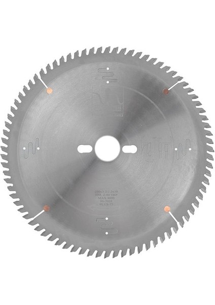 Sert Metal Plaketli Trp. Dişli Hassas Kesim Testeresi 250X3.2/2.2X30 Z=80