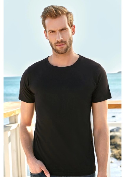 4097 Erkek T-Shirt Siyah