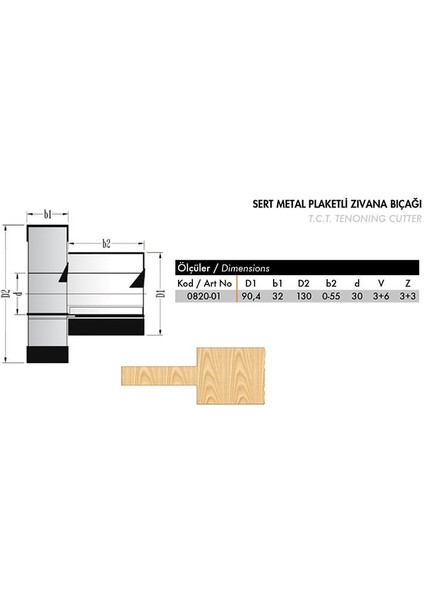 Zıvana Bıçağı 0820 130MM Z3+3