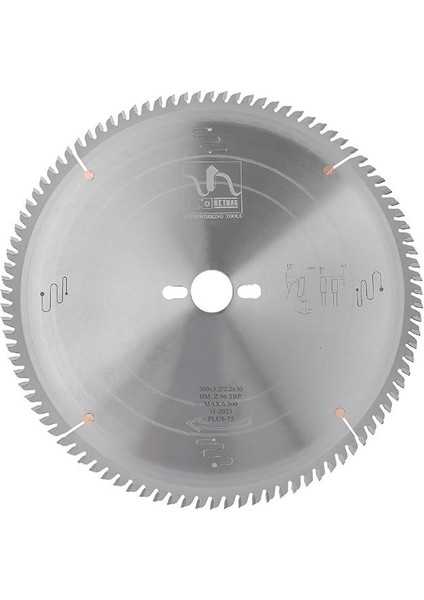 Sert Metal Plaketli Trp. Dişli Hassas Kesim Testeresi 300X3,2X30 Z96