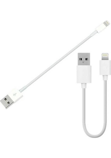 USB Lightning Kısa Data Şarj Kablosu 20 cm