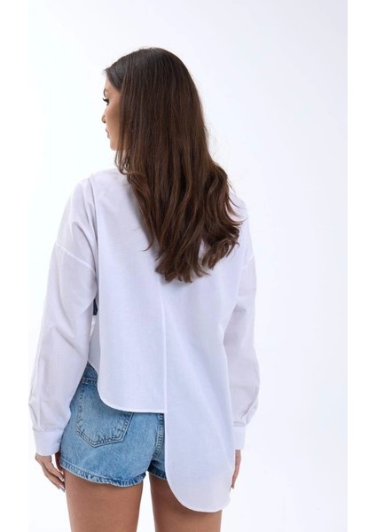 5419 Gömlek-Mavi Cepli Beyaz fırsatları