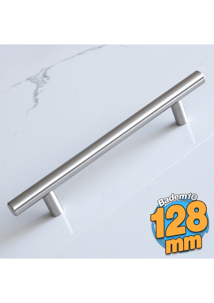 5 Adet Rosemary Inox Metal Kulp 128 mm ( 12.8 cm ) Mobilya Mutfak Çekmece Dolap Kapak Kulbu