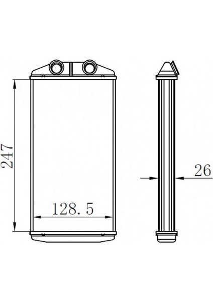 Kalorifer Radyatörü Brazing P301-CITROEN Elysee 250X130X26 10