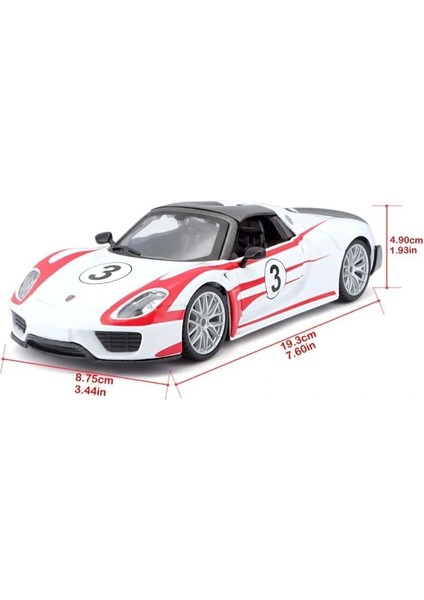 Nessiworld 28009 Burago Porsche 918 Spyder 1:24 Model Araba -Sunman