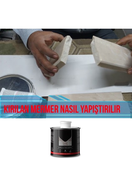 Granit Mermer Taş Fayans Çini Mozaik Beton Ahşap Yapıştırıcısı 250 Gram Polyester Sentetik Reçine