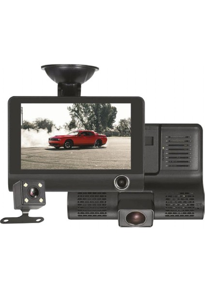 Jsd-40 Ekranlı Iç Dış Kayıt Kamera ön kamera 720p iç kamera 480 p 140 DERECE GÖRÜŞ AÇISI DÖNÜŞÜMLÜ KAYIT G-SENSOR 32gb hafıza kartı destekli
