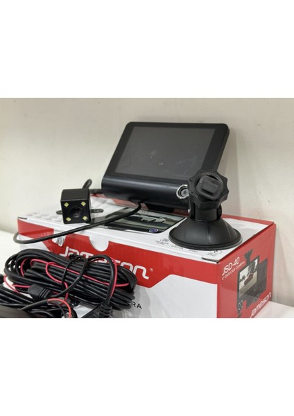 Jsd-40 Ekranlı Iç Dış Kayıt Kamera ön kamera 720p iç kamera 480 p 140 DERECE GÖRÜŞ AÇISI DÖNÜŞÜMLÜ KAYIT G-SENSOR 32gb hafıza kartı destekli