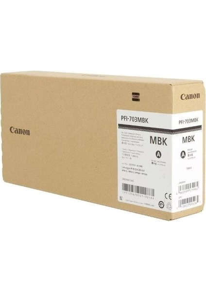 ® Canon PFI-703 Mbk (Matt Black) Mat Siyah Plotter Orijinal Mürekkep Kartuş 700 Ml. (2962B001)