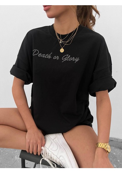 Taşlı Oversize Unisex T-Shirt fiyatları