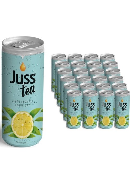 Juss Jusstea Limon Aromalı Soğuk Çay 250ML X24 Adet