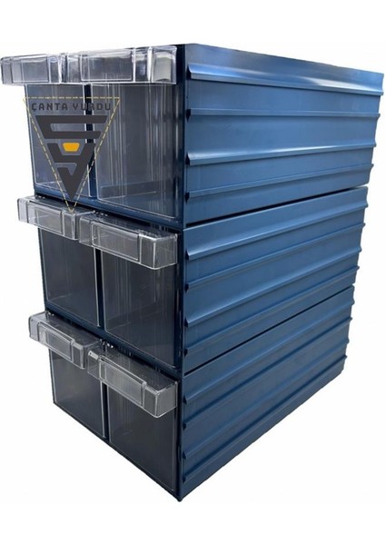 Sembol 501 Plastik Çift Çekmeceli Kutu 302X210X124MM 18 Adet