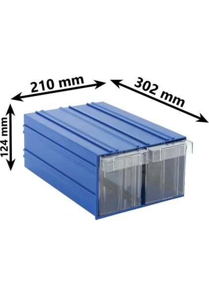 Sembol 501 Plastik Çift Çekmeceli Kutu 302X210X124MM 18 Adet fiyatları