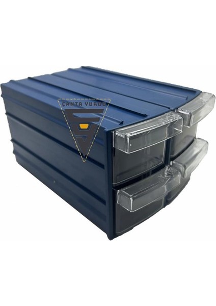 Sembol 114 Plastik Çift Çekmeceli Kutu 155X95X55MM 12 Adet