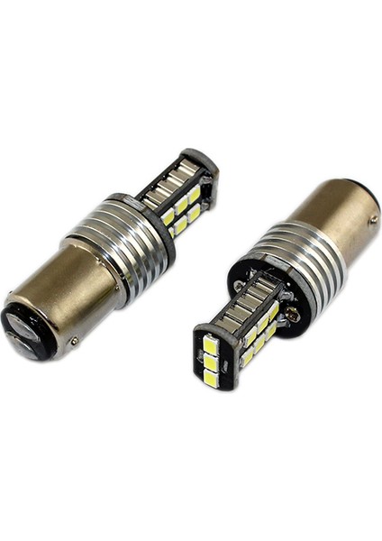 Çift Duy Şaşı Tırnak LED Ampul Çakarlı Beyaz 2'li 12V