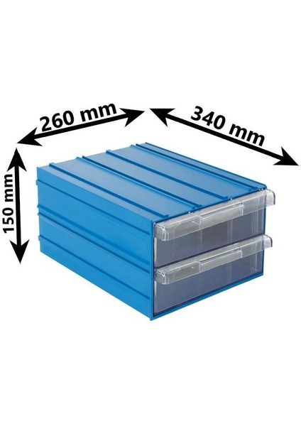 Sembol 512 Plastik Çift Çekmeceli Kutu 340X260X150MM 6 Adet fiyatları