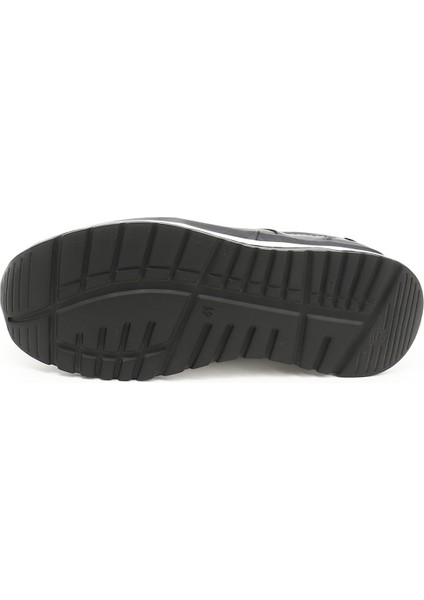 Erkek Lacivert Bağcıklı Hakiki Deri Comfort Sneaker