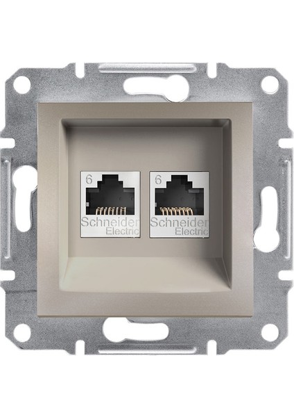 Asfora Bronz İkili RJ45 Cat6 Priz
