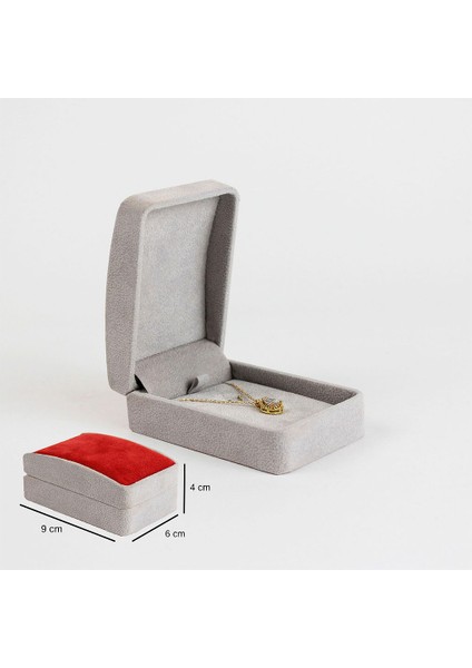 Alcantara Kolye Kutusu - Gri