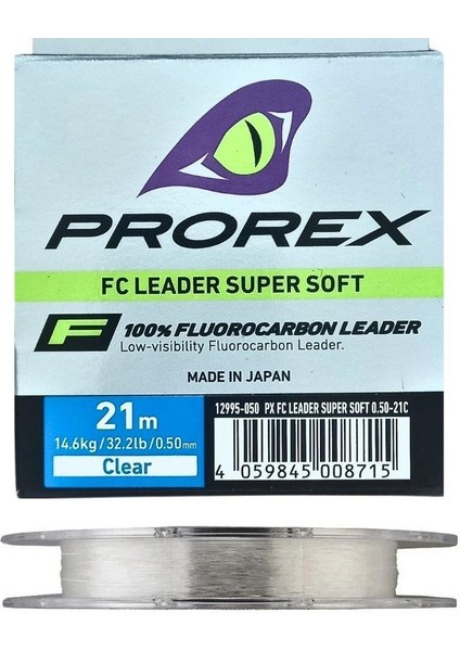 Prorex 0.50MM 21M Fc Leader Super Soft Fluorocarbon Misina