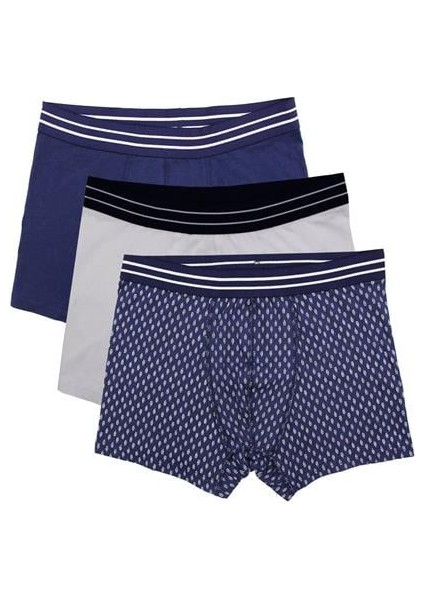 Wild Erkek Pamuklu 3'lü Boxer - WD3005
