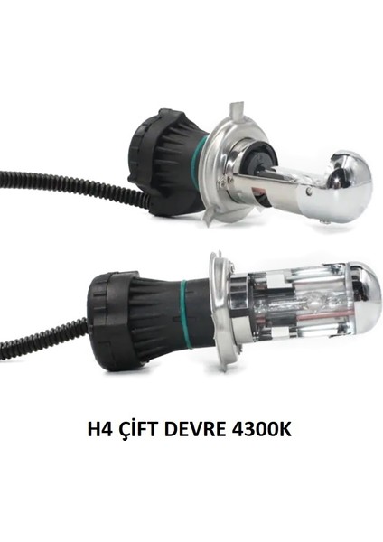 H4 Xenon Ampul Çift Devre 4300K 2 Adet