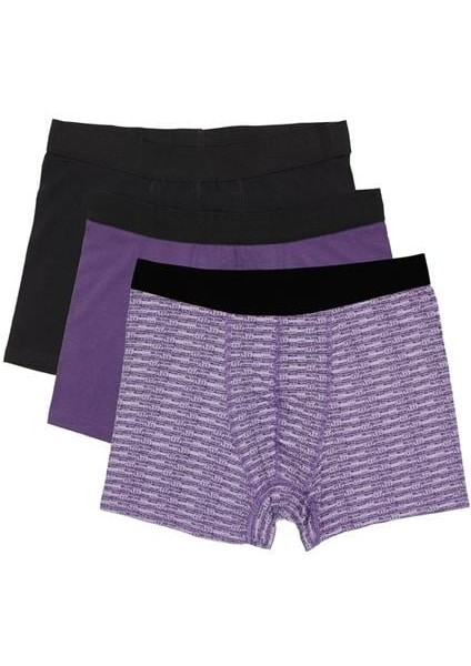 Wild Erkek Pamuklu 3'lü Boxer - WD3002