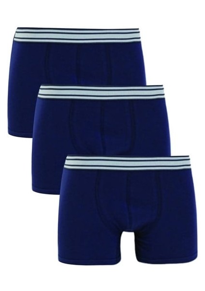 Erkek Boxer Lacivert 3'lü Set