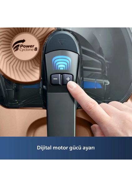 Phılıps Marathon Daily Toz Torbasız Süpürge Powercyclone 8, Turbo Fırça, Allergy H13 Filtre Triactive+ Maksimum Toz Haznesi Hacmi 2 L indirimleri