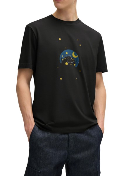 Lunar Glow Tasarım T-Shirt tasarım Baskılı T-Shirt fiyatları