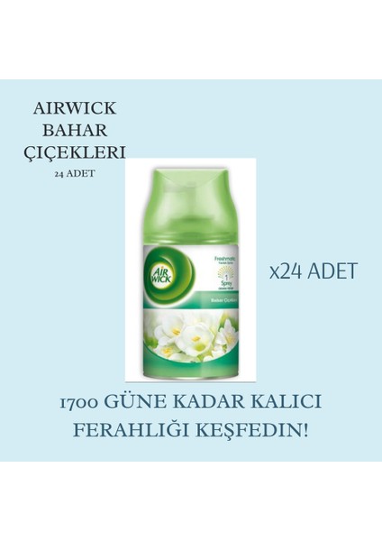 Freshmatic Yedek Bahar Çiçekleri 24'lü - Otomatik Sprey Yedek 250 ml (Uzun Süre Kalıcı Ferah Koku)