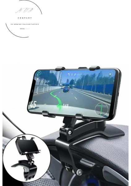 Araba Gösterge Üstüne Takılan 360 Oynar Başlıklı Telefon Tutucu