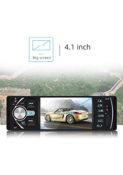 EXVOL 4.1 İNC Araba Oto Teyp USB Bluetooth Sd Aux + PARK KAMERASI