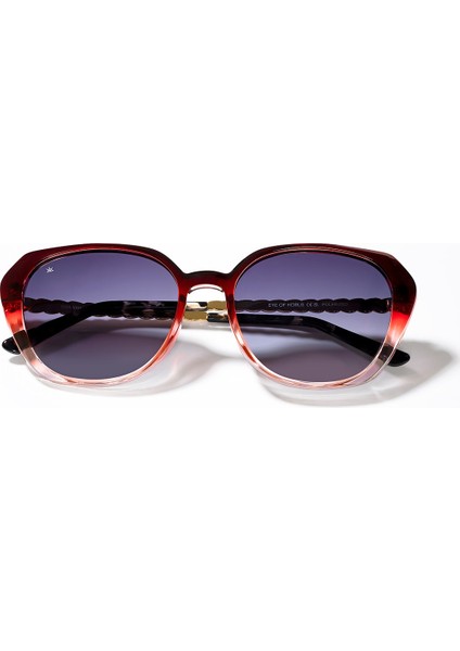 EOH3001 C6 Bordo Degrade Kadın Güneş Gözlüğü