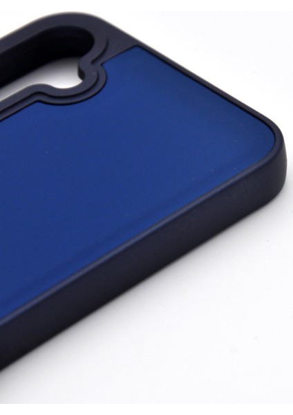 Samsung Galaxy S23 Uyumlu Deri Görünümlü Sert Kapak Kılıf Lacivert fırsatları