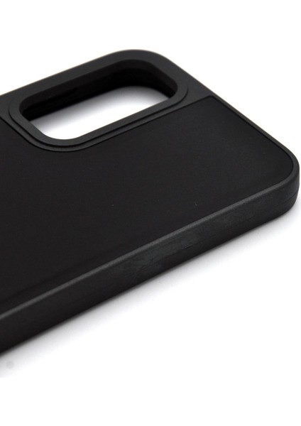 Samsung Galaxy A14 Uyumlu Deri Görünümlü Sert Kapak Kılıf Siyah fırsatları