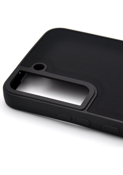 Samsung Galaxy S22 Uyumlu Deri Görünümlü Sert Kapak Kılıf Siyah modelleri