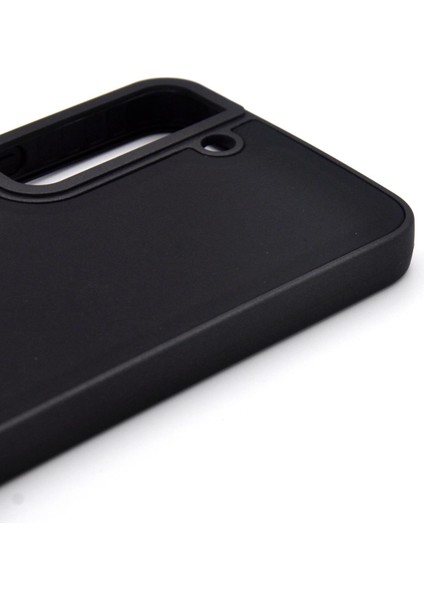 Samsung Galaxy S22 Uyumlu Deri Görünümlü Sert Kapak Kılıf Siyah fırsatları