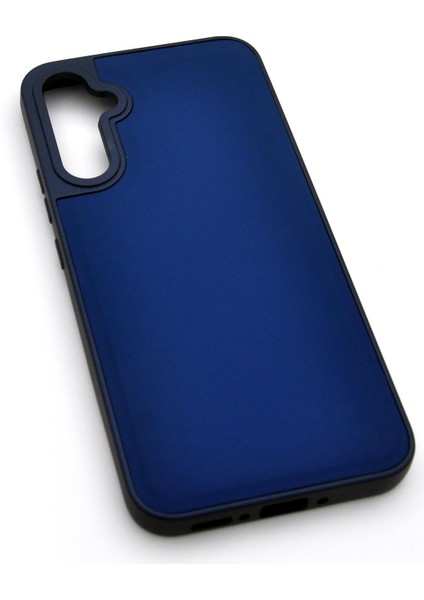 Samsung Galaxy A54 Uyumlu Deri Görünümlü Sert Kapak Kılıf Lacivert fiyatları